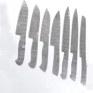 ชุดมีดเชฟใบเปล่าแบบกำหนดเองทำมือ Jexmoo พร้อมใบมีดเหล็กดามัสกัสและปลอกหนัง - ของขวัญสำหรับเชฟ - Product Image 1