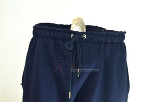 Pantalon de survêtement bleu marine pour femme, coupe ample, impression de logo personnalisée, OEM, marque privée, vente en gros, vêtements décontractés, polyester/coton, pantalon cargo - Product Image 3