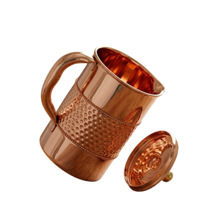 Jarra de Cobre Pulido con Asa, Elegante Jarra de Metal para Bebidas, para Uso en el Hogar, Bodas y Hoteles - Product Image 2