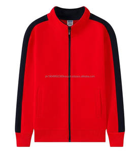 Nuevo logotipo personalizado uniforme escolar personal tricot chaqueta al aire libre cremallera completa chaquetas de entrenamiento chaqueta deportiva universitaria - Product Image 3