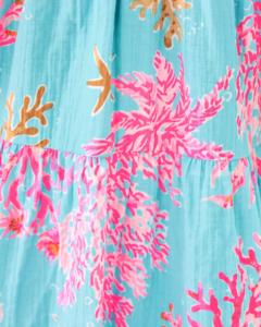 Robe d'été imprimée pour femme OEM avec poches, robe mini élégante rouge à col rond et manches bouffantes personnalisée pour femme - Product Image 3