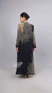 Wholesale AWAIS HOUSE Ethnic Wedding Evening Party Wear <b>Kaftan</b> Long Sleeve Floor Length Lightweight Plus Size Polyester Handmade - Product Image 2