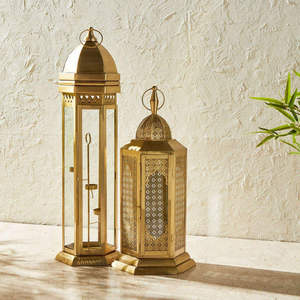 Lámpara de Mesa Rectangular de Latón Marroquí con Diseño Intrincado para Decoración del Hogar, Acabado Duradero - Product Image 3