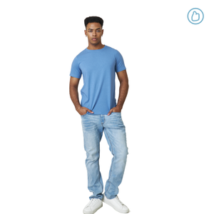 เสื้อยืดผ้าฝ้ายออร์แกนิคสำหรับผู้ชาย170gsm เป็นมิตรกับสิ่งแวดล้อมผ้าถักพิมพ์ลายและปักโลโก้ได้อย่างยั่งยืน100% - Product Image 3