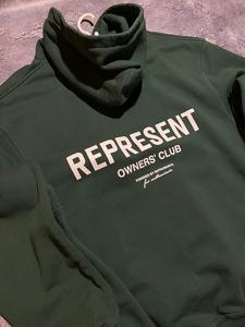 Sweat-shirt For Owners Club avec grand logo brodé, 100% coton, streetwear, oversize, Y2K, vert, pour homme - Product Image 2