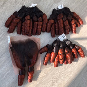 Precio al por mayor 100% Virgen cruda vietnamita humano encaje peluca trama hinchable Ombre Color bronce Super doble extensiones de cabello dibujado - Product Image 6