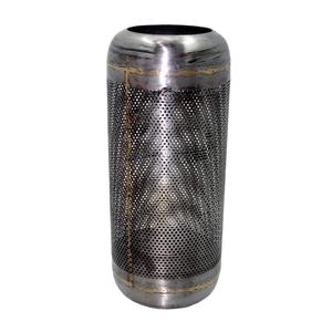 Bougeoir long en fer soudé pour décoration intérieure au design unique Bougeoir votif de finition de couleur gris rouillé - Product Image 1