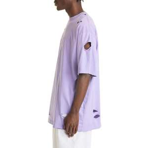 เสื้อยืดโอเวอร์ไซส์เนื้อนุ่มยืดหยุ่นสำหรับผู้ชาย เสื้อผ้าสตรีทแวร์ลำลองแขนสั้น เสื้อยืดออกกำลังกายสำหรับผู้ชาย โพลีเอสเตอร์ 100% เสื้อยืดผู้ชาย - Product Image 5