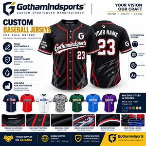 Camiseta de Béisbol Personalizada de Manga Corta, Uniforme de Béisbol al por Mayor, Cuello en V, Secado Rápido, Tallas Americanas, Camisetas de Equipo - Product Image 1