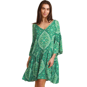 Mini vestido estampado para mujer, cómodo para el uso diario - Product Image 2