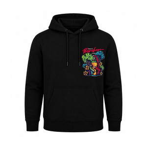 Sweat-shirt à capuche noir pour homme GOLDSAIN, imprimé, style streetwear décontracté, coupe classique, en coton tricoté, pour l'automne - Product Image 4