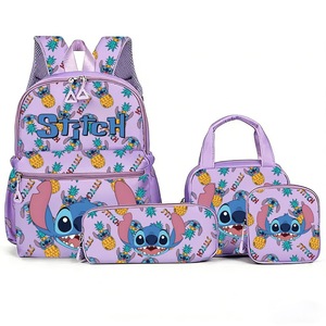 Mochila Escolar para Estudiantes, Juego de Cuatro Piezas, Mochila Escolar Ligera para Viajes - Product Image 1