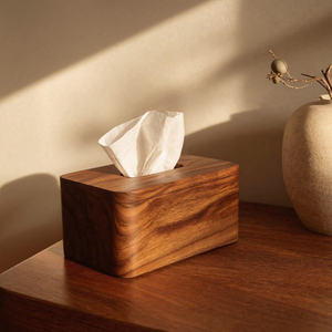 Boîte à mouchoirs artisanale en bois, couvercle de boîte à mouchoirs au design moderne, forme rectangulaire, pour la décoration de la maison, du bureau ou du bureau à domicile. - Product Image 5
