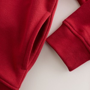 เสื้อฮู้ดสีแดงแบบใหม่สำหรับผู้ชาย สวมใส่ได้ทั้งชายและหญิง ผ้าฝ้ายเฟรนช์เทอร์รี่ พิมพ์ลายสเก็ตบอร์ดด้านหน้า เหมาะสำหรับใส่ในฤดูใบไม้ร่วง ทรงปกติ - Product Image 5