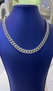 Cadena Cubana con Diamantes Moissanite VVS1, Plata de Ley 925, Collar Hip Hop con Incrustaciones de Diamantes, Regalo para Él - Product Image 5