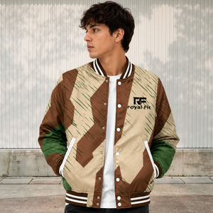 Men's Camouflage Worsted Bomber <b>Jacket</b> Button Front Sweatshirt Ribbed Cuff Custom Logo Winter Waterproof OEM Service Finished - Product Image 3