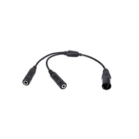 Câble adaptateur pour casque d'aviation, de prise double GA vers connecteur XLR 5 broches du système Airbus