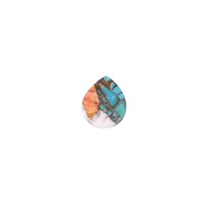 Turquesa Natural, Gema Suelta - 3.4 Quilates, Forma de Pera 12x10 mm, Cabujón de Base Plana para Joyería |   1 Pieza - Product Image 4