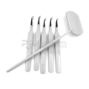 Pinzas de Alta Calidad RMI de 90 Grados para Extensión de Pestañas, Fabricante de Pinzas con Punta de Fibra, Color Negro Mate, Mega Volumen - Product Image 6