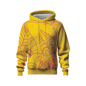 Sweat à capuche à manches longues personnalisé pour vêtements de sport respirant imprimé par sublimation avec poche kangourou et cordon de serrage - Product Image 2