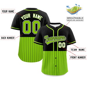 Camiseta de Béisbol de Secado Rápido y Alta Calidad, Transpirable, con Bolsillos y Cuello en V, Uniforme con Franjas, Impresión 3D Personalizable, Tallas Grandes - Product Image 5