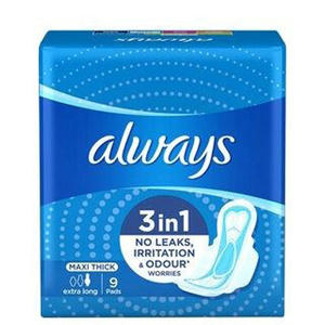 Compra toallas sanitarias Always Ultra finas con alas, talla 1, regulares, sin perfume, 46 unidades, toallas sanitarias delgadas para la noche con alas, talla 4 - Product Image 3