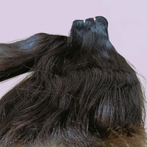 ผมต่อ Genius Weft แท้ 100% สีดำธรรมชาติ คุณภาพสูงจากวัดอินเดีย สวยงามแบบหยิกฟูและตรง - Product Image 1