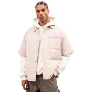 เสื้อเชิ้ตแขนสั้นบุนวมสำหรับผู้ชาย น้ำหนักเบา สไตล์ลำลองสำหรับฤดูร้อน เสื้อโอเวอร์เชิ้ตแฟชั่นทรงหลวม ระบายอากาศได้ดี เหมาะสำหรับใส่ทุกวัน - Product Image 5