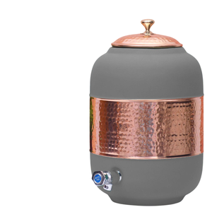 Copper Vacuum <b>Flask</b> With Lid Retro Design For <b>Drinking</b> Water Storage And Serving Kitchen Use Copper Water Dispenser - Product Image 2