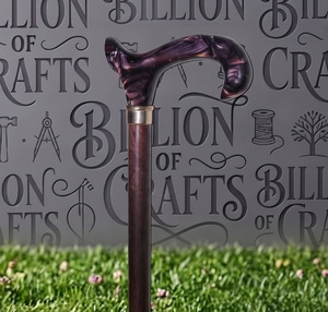 Wholesale Resin Handle Wooden <b>Walking</b> <b>Stick</b> Custom Artistic <b>Walking</b> Cane Polished Handmade Designer Cane - Product Image 1