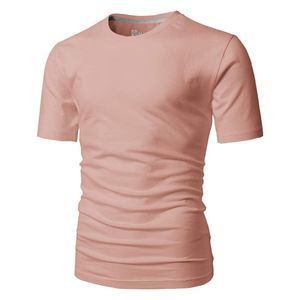 เสื้อยืดคอกลมแขนสั้นผู้ชาย ผ้าเจอร์ซีย์คอตตอน 100% ระบายอากาศได้ดี ทรงปกติ สีพื้น แต่งขอบตัดสี ไซส์ 5XL น้ำหนัก 180 กรัม - Product Image 1