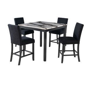 LEONCIA <b>Bar</b> Furniture Sets Elegant <b>Bar</b> Table and 4 <b>Stools</b> for <b>Comfortable</b> Entertaining - Product Image 2