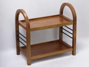 Wooden Spice <b>Storage</b> <b>Rack</b> 2 Tier Standing Organizer Shelf Mango Wood Stainless Steel <b>Kitchen</b> Holder - Product Image 1