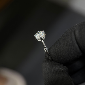 Bague solitaire en diamant rond cultivé en laboratoire certifié IGI, 1,50 ct, couleur D, clarté VS1, or 14 carats, bijoux de fiançailles et de mariage - Product Image 2