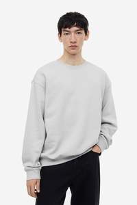 Sweat-shirt à col rond pour homme, mode hiver, tissu en coton respirant, manches longues, couleur gris uni, grandes tailles, vêtements pour homme - Product Image 2