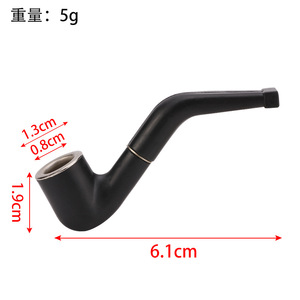 Accessoires de fumage en gros : <span class=keywords><strong>Pipe</strong></span> à tabac artisanale en <span class=keywords><strong>bois</strong></span> et résine, givrée, courbée, durable, portable, mini - Product Image 5