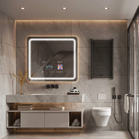 Miroir intelligent 21,5 pouces avec écran tactile LED rétroéclairé, Android, pour salle de bain, miroir magique, étanche