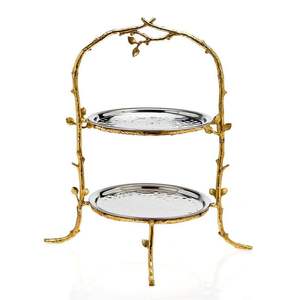Support à gâteau en métal de luxe à 3 niveaux, idéal pour les mariages et la décoration de desserts - Product Image 5