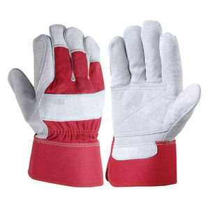 Gants de travail longs en cuir de vachette pleine fleur résistants à la chaleur pour la lutte contre les incendies et la soudure industrielle - Product Image 1