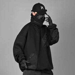 Sudadera con Capucha Personalizada al por Mayor de Alta Calidad con Logotipo Gráfico, Sudadera de Algodón Grueso, Estilo Oversize, Lavado Ácido, Sudadera Ninja para Hombre - Product Image 2