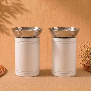 Quemador de Incienso Minimalista Ecológico de Acero Inoxidable con Base de Cuero Rojo para Uso Aromático en Todas las Estaciones - Product Image 3