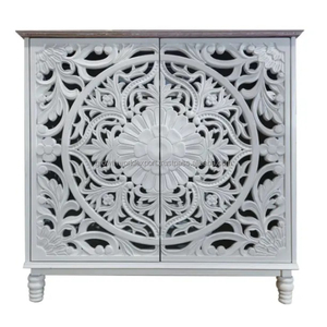 Tablero lateral de madera Top 2025 con 2 puertas de madera y muebles de almacenamiento Armario industrial hecho a mano para muebles de sala de estar para el hogar - Product Image 1