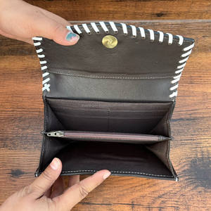 กระเป๋าคลัทช์แกะสลักมือดีไซน์สวยลายดอกทานตะวันกระเป๋าเงินหนังวัวขนสัตว์ดีไซน์สวยกระเป๋าเงินขายดี - Product Image 6