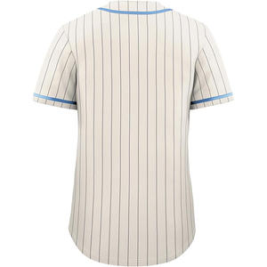 Maillot de baseball unisexe en mélange de microfibres ultra doux, personnalisable, respirant, avec boutons sur le devant et manches courtes - Product Image 3