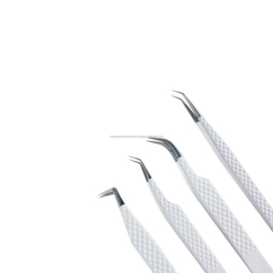 Eyelash Tweezers 90 Degree Fiber Tip Stainless Steel for Eyelash Extensions Professional <b>Lash</b> Extension Tool 636 - Product Image 5