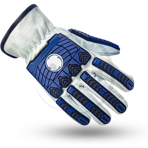 Guantes de Trabajo de Cuero Premium con Protección Contra Impactos, Palma y Dedos Reforzados, Muñequera Ajustable, para Uso Industrial y en Talleres - Product Image 1