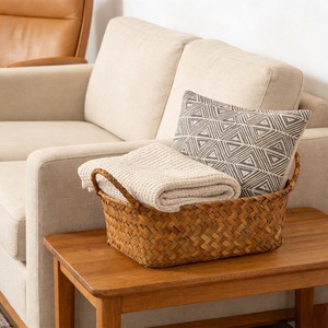 Seagrass Woven <b>Storage</b> <b>Basket</b> with Handles Handmade <b>Storage</b> <b>Basket</b> Wholesale eco-friendly Made in Viet - Product Image 6
