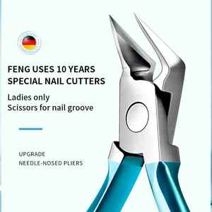 Professional Stainless Steel Curved Nail Nipper <b>Titanium</b> Color Cuticle Remover Nail Pusher Scraper Dead Skin Clipper Finger - Product Image 4