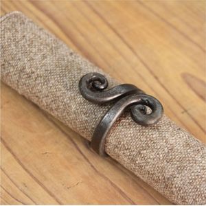 Nordic Style Irregular Hammered Gold Napkin Rings Handmade <b>Adjustable</b> Metal Napkin Buckle for Modern Dining <b>Table</b> Decor Party - Product Image 3