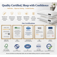 Almohada Blanca para Cama con 100% Algodón, 1100g, Grosor Medio, Microfibra Hipoalergénica, Lavable a Máquina